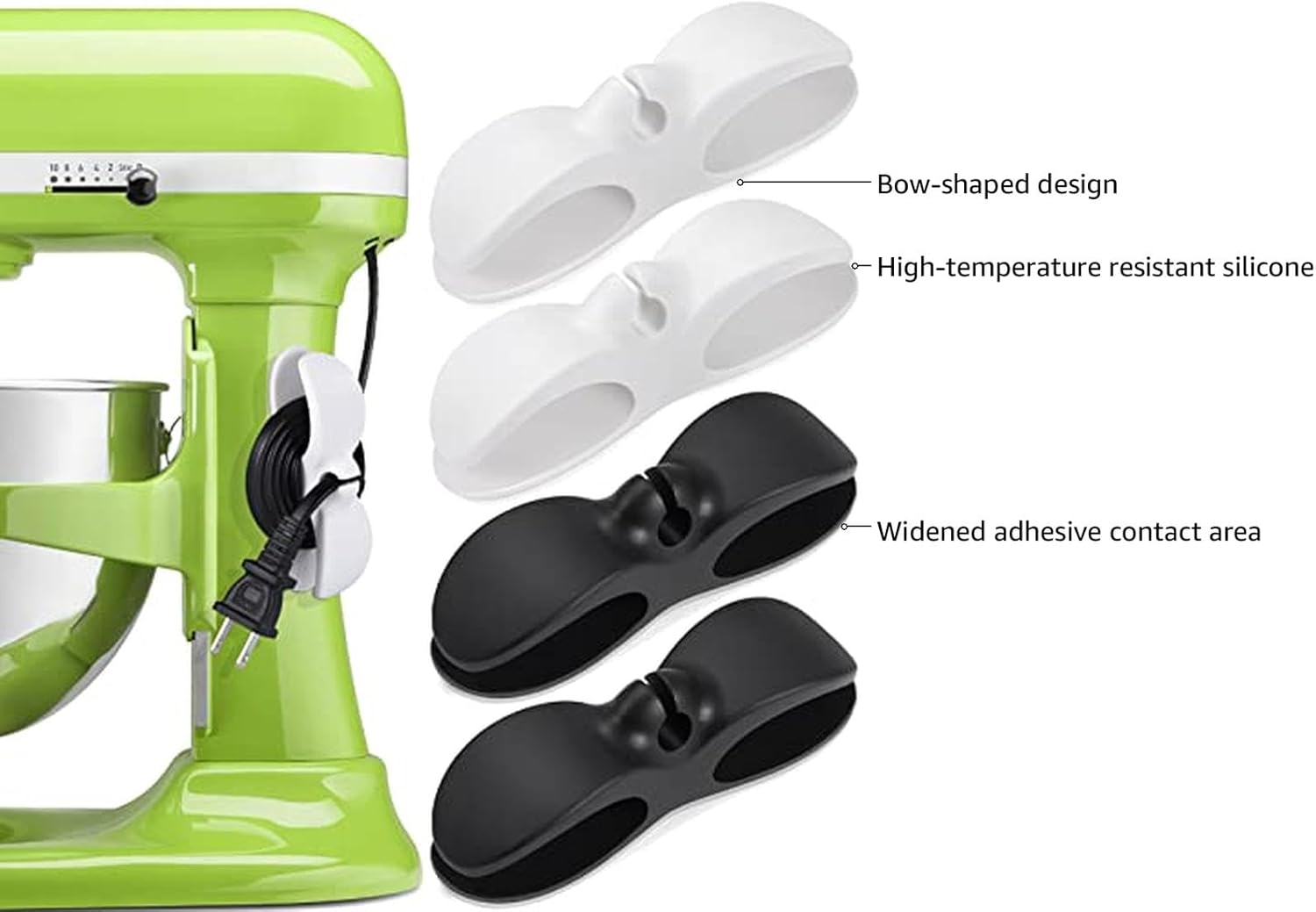 Cord Organizer for Appliances, 4PCS Kitchen Appliance Cord Winder Cable Organizer, Cord Holder Cord Wrapper for Appliances Stick on Pressure Cooker, Mixer, Blender, Coffee Maker, Air Fryer ? ? ? ? ? - Image 4