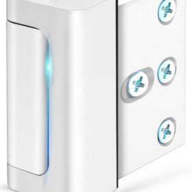 Home Security Door Reinforcement Lock Upgraded Front Door Locks for Kids Safety Withstand 800 lbs Metal Child Proof Door Latch Lock for Inside Door Top Extra Flip Lock High Deadbolt Lock Home Defender
