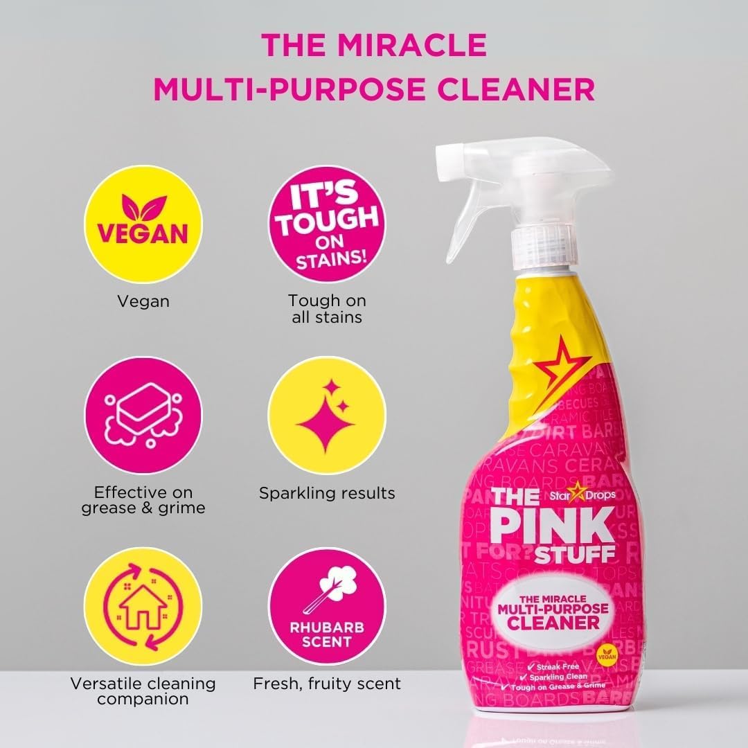 Stardrops - The Pink Stuff Miracle Multi-Purpose Cleaner Removes Grease, Grime, and Stains on Kitchens, Bathrooms, Floors, and More - Image 5