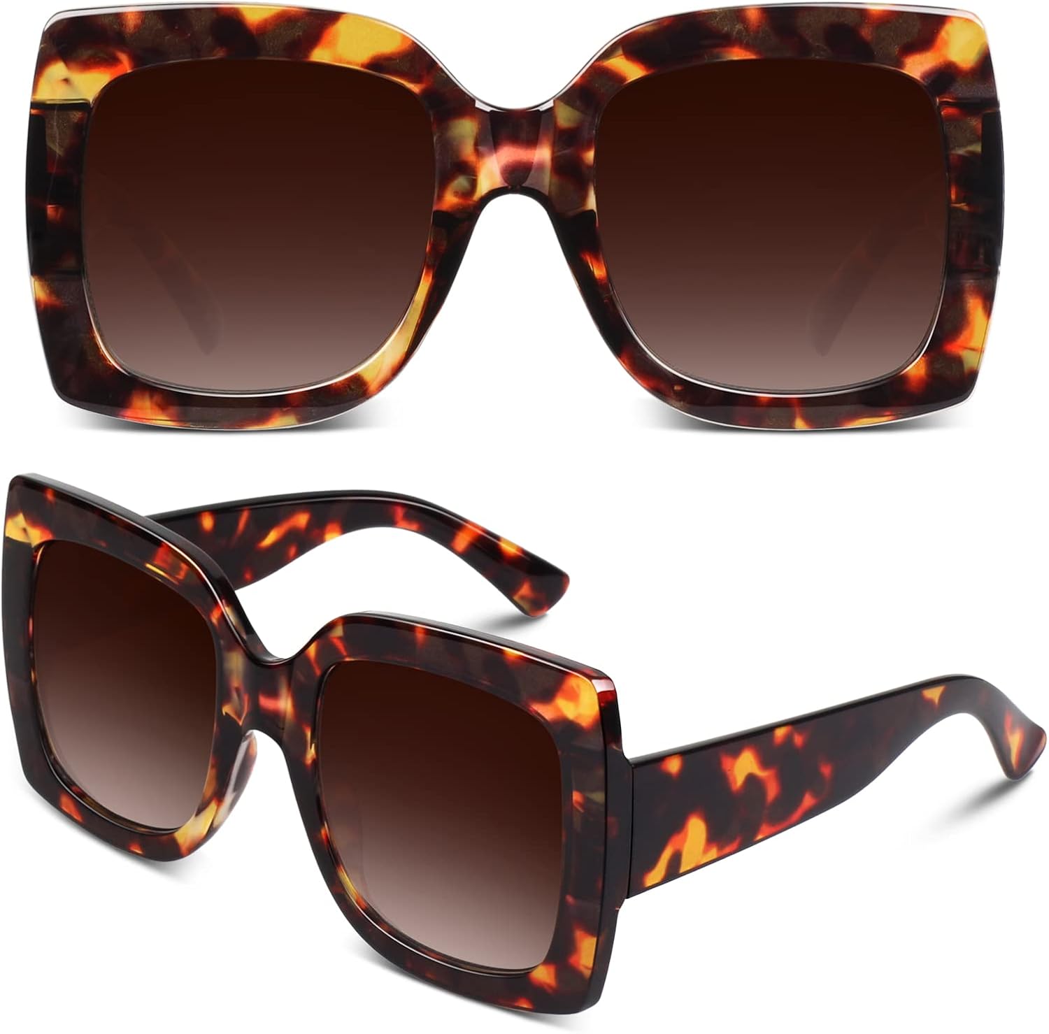 GQUEEN Oversized Square Frame Sunglasses Womens Retro Vintage Trendy Shades,S904 ? - Image 5