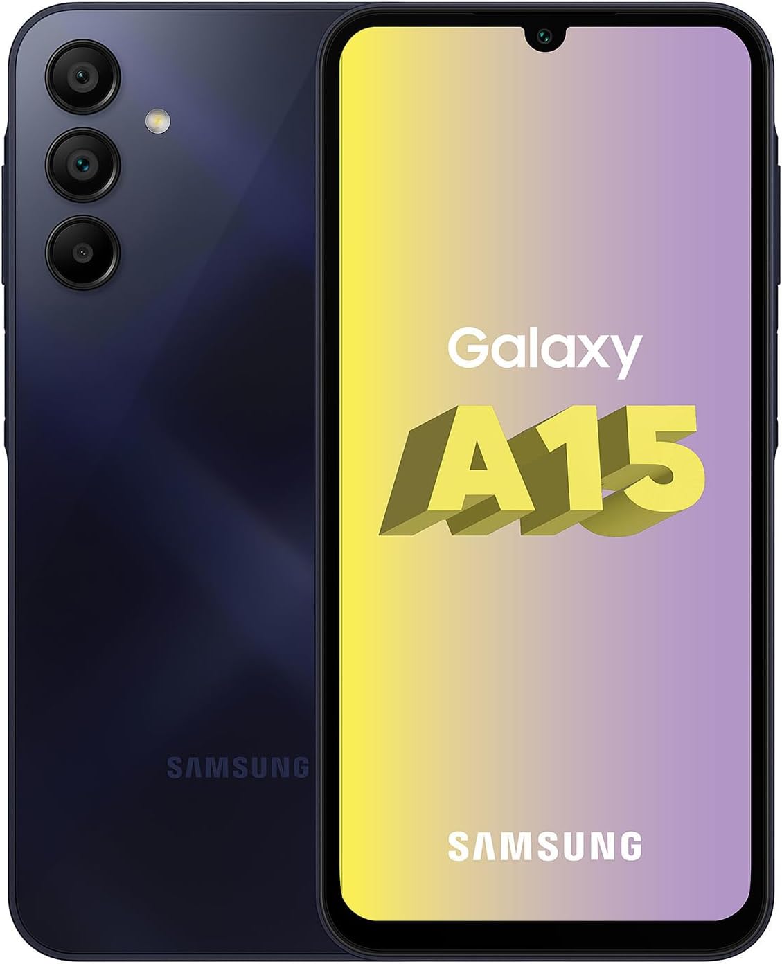 Samsung Galaxy A15 (SM-A155F/DSN), 128GB 4GB RAM, Dual SIM, Factory Unlocked GSM, International Version (Wall Charger Bundle) (Blue Black) ? ? ? ? ?