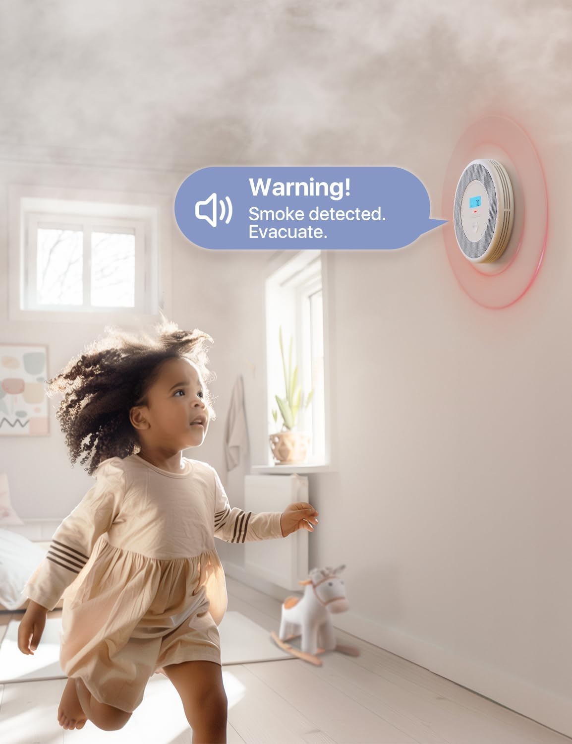 X-Sense Combination Smoke and Carbon Monoxide Detector with Voice Alerts, Smoke Detector Carbon Monoxide Detector Combo with Replaceable Battery, XP0A-SR, 1-Pack ? ? ? ? ? - Image 3