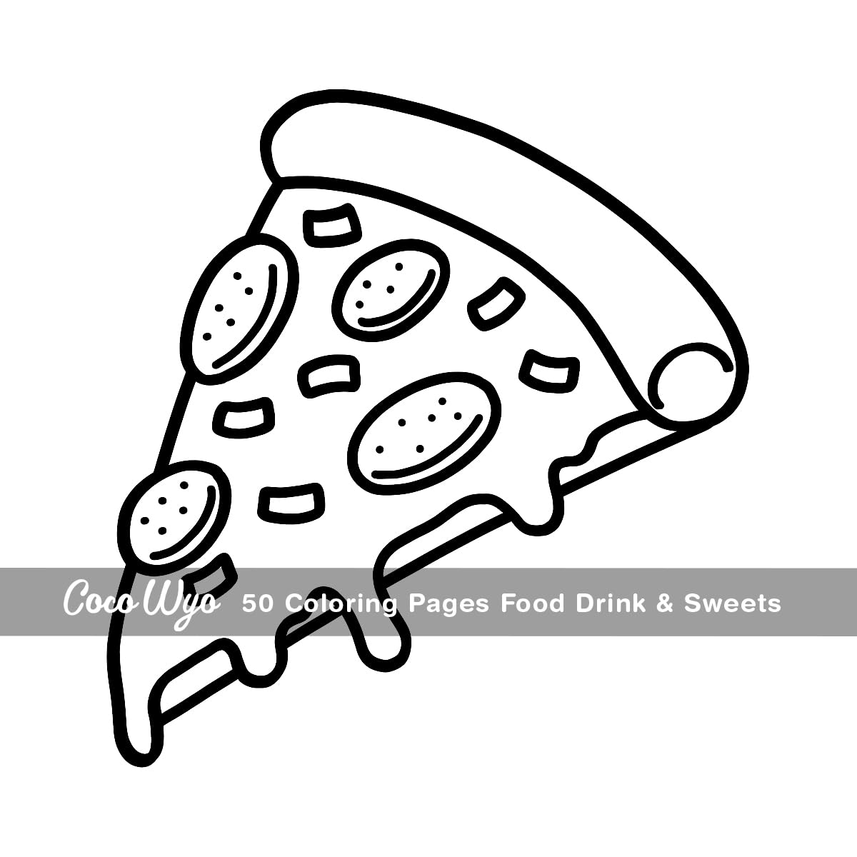 Food Drink & Sweets: Coloring Book for Adults and Kids, Bold and Easy, Simple and Big Designs for Relaxation Featuring a Variety of Foods, Drinks, Desserts and Fruits (Bold & Easy Coloring) ? ? ? ? ? - Image 2