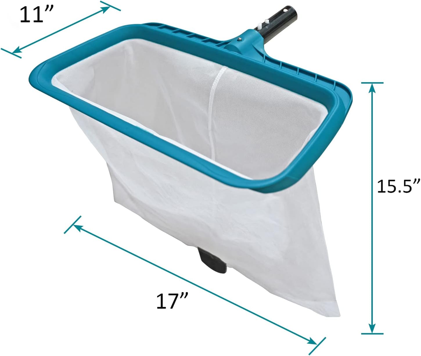 POOLWHALE Professional Pool Skimmer Net, Heavy Duty Swimming Leaf Rake Cleaning Tool with Deep Fine Nylon Mesh Net Bag - Fast Cleaning,Easy Scoop Edge,Debris Pickup Removal - Image 6