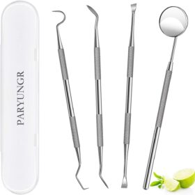 Dental Tools, Professional Teeth Cleaning Oral Care Hygiene Kit, Stainless Steel Dental Pick Tooth Scraper Tartar Plaque Remover for Dentist, Personal, Pet Use with Storage Box ?   ?   ?  ?   ?