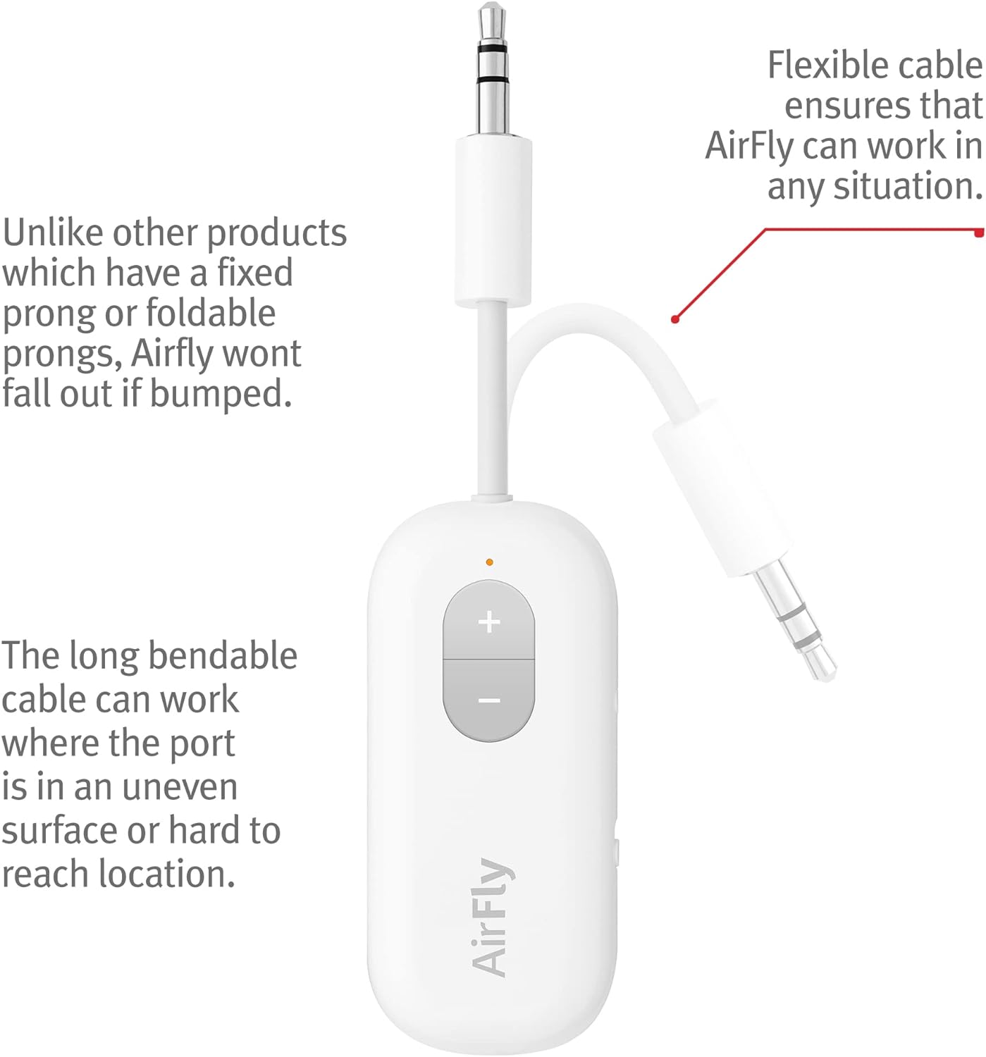 Twelve South AirFly SE Audio Streaming for TV/Airplane to Wireless Headphones ? Wireless Adapter for AirPods, Airplane, Car, Gym, Home, Use with Any 3.5 mm Audio Jack ? ? ? ? ? - Image 5