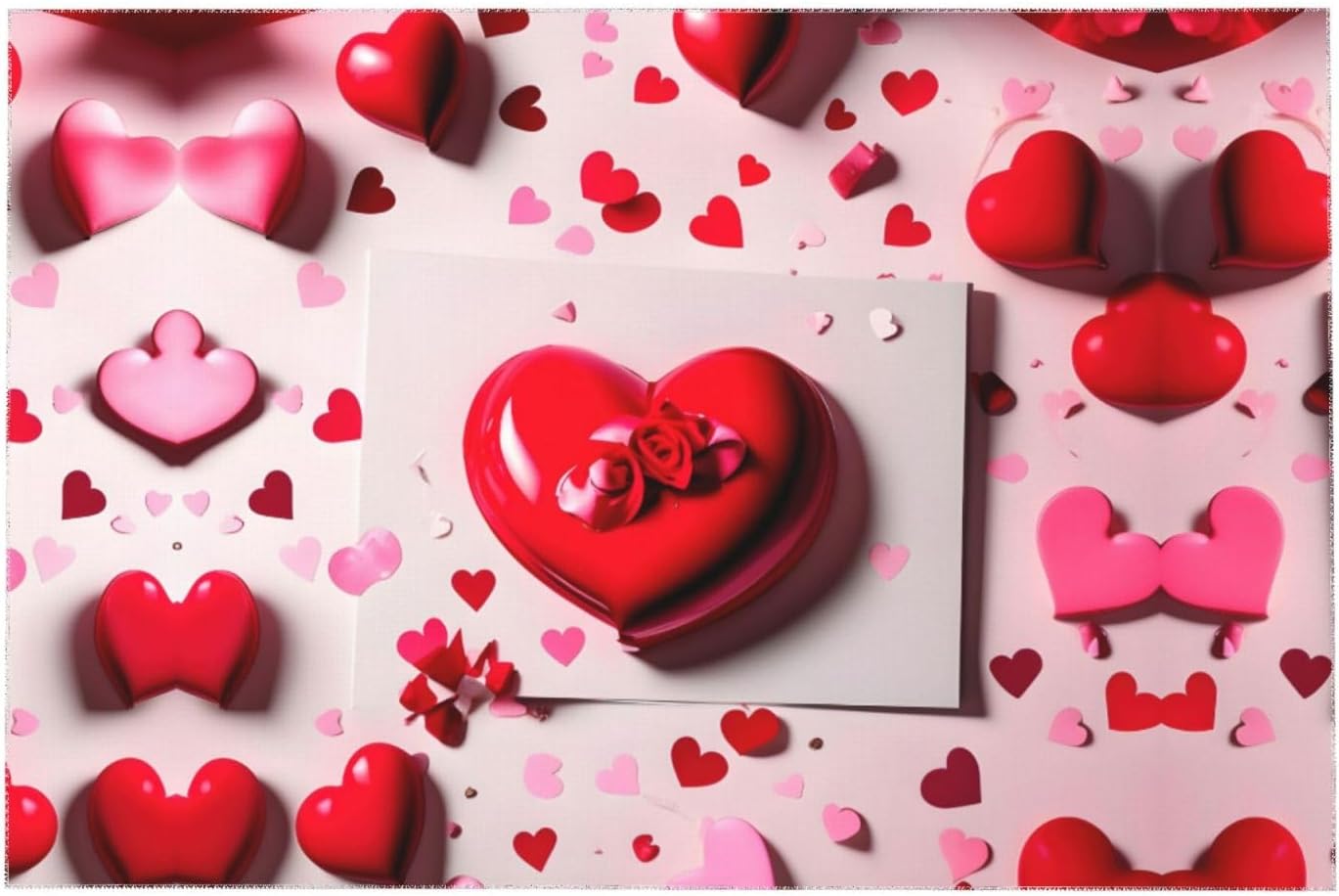 Valentine's Day Print Table Cloth Rectangle Table Wrinkle Free Table Cloths for Parties, Kitchen Dining,Christmas - Image 5