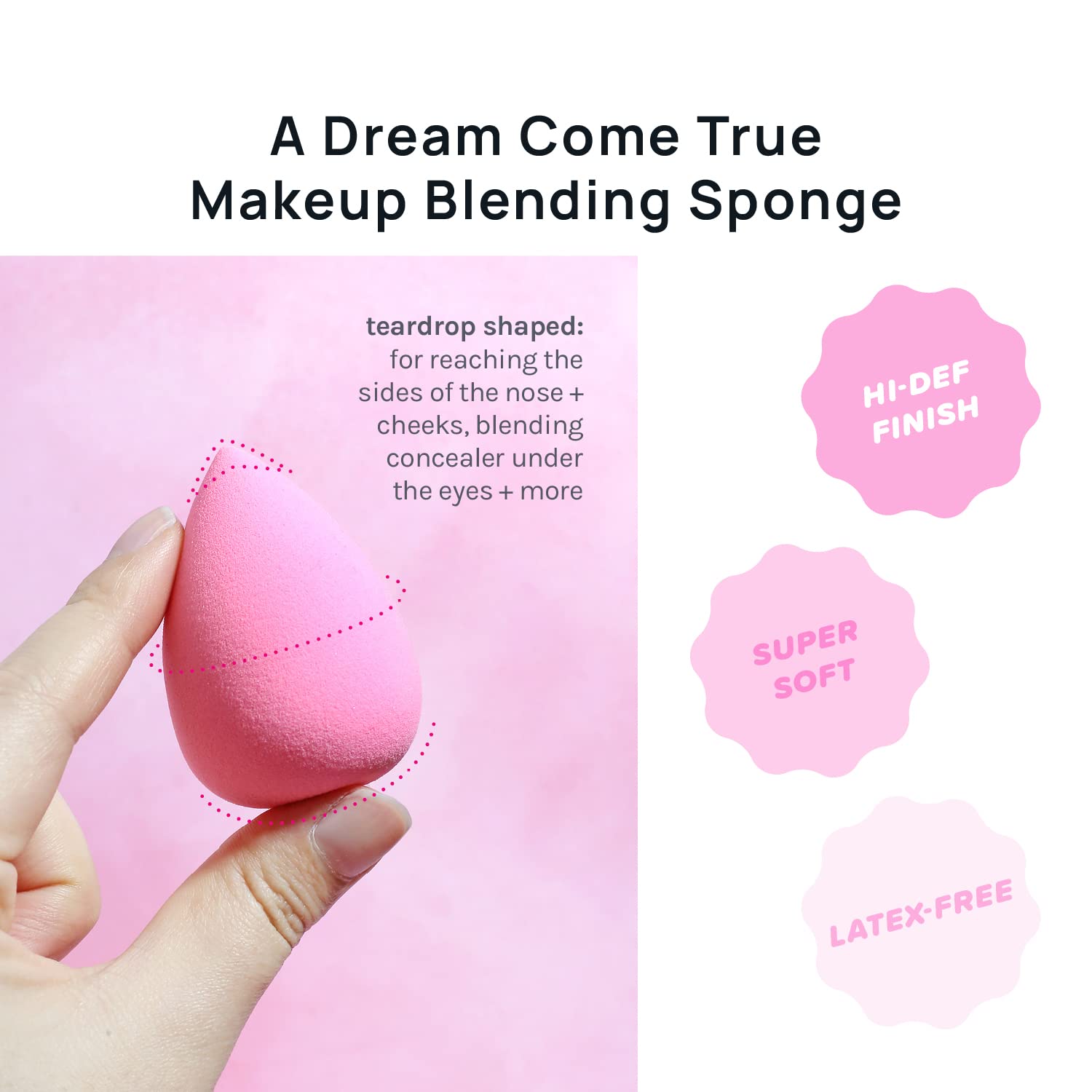 AOA Studio Collection makeup Sponge Set Latex Free and High-definition Set of 6 makeup Wonder blender For Powder Cream and Liquid, Super Soft Wonder Beauty Cosmetic ? ? ? ? ? - Image 4
