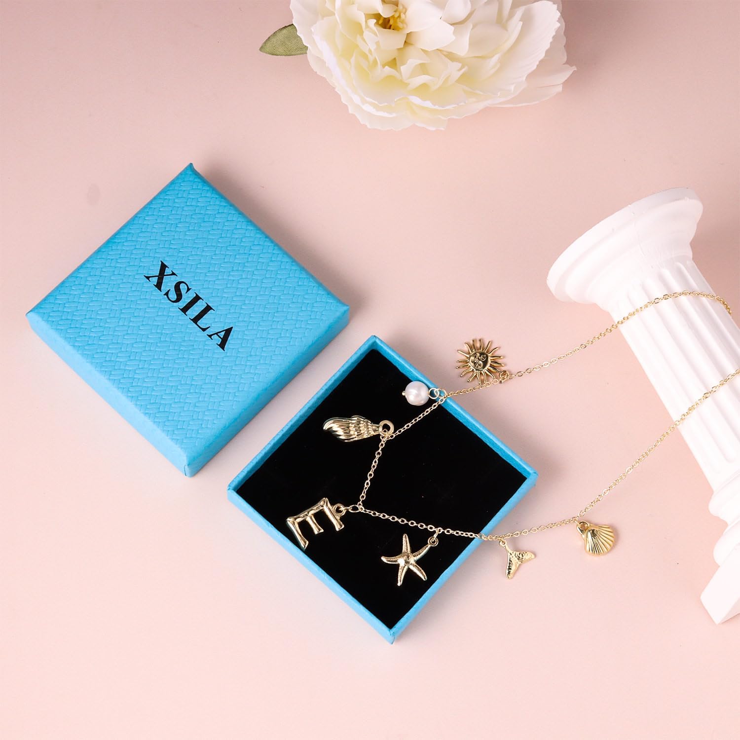 Gold Initial Charm Necklaces for Women, Boho Surfer Beach Letter Necklace 14K Gold Plated A-Z Pendant Alphabet Choker Necklace Personalized Monogram Name Necklace Beach Jewelry for Women Gift ? - Image 6