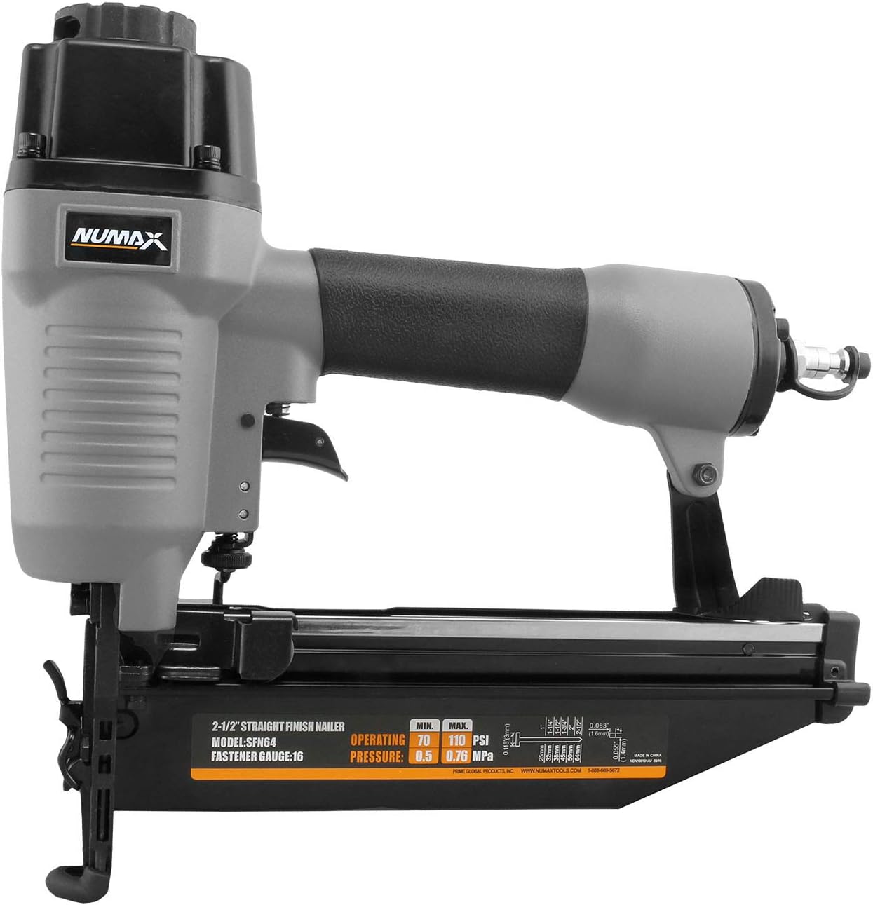 NuMax SFN64 Pneumatic 16-Gauge 2-1/2 - Image 2