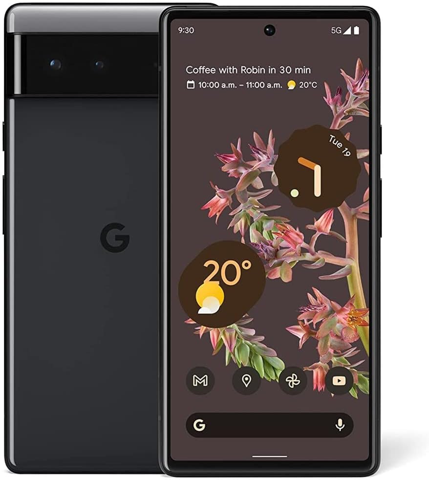 Google Pixel 6 5G, US Version, 128GB, Stormy Black - Unlocked (Renewed) ? ? ? ? ?