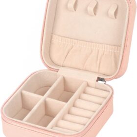 Travel Jewelry Case Small Jewelry Box Jewelry Organizer Storage Case Portable PU Leather Mini Jewelry Travel Case for Girls Womens Earring, Necklace, Rings,Bracelets ?   ?   ?  ?   ?