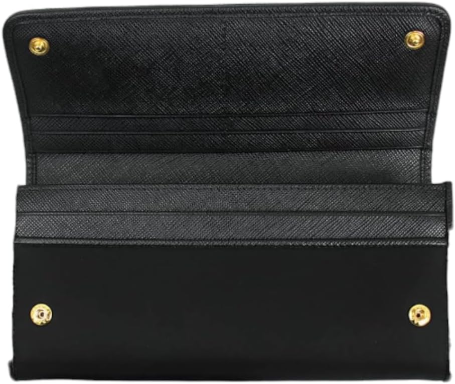 Prada Nylon Long Flap Wallet with Gold Hardware, Black ? ? ? ? ? - Image 3