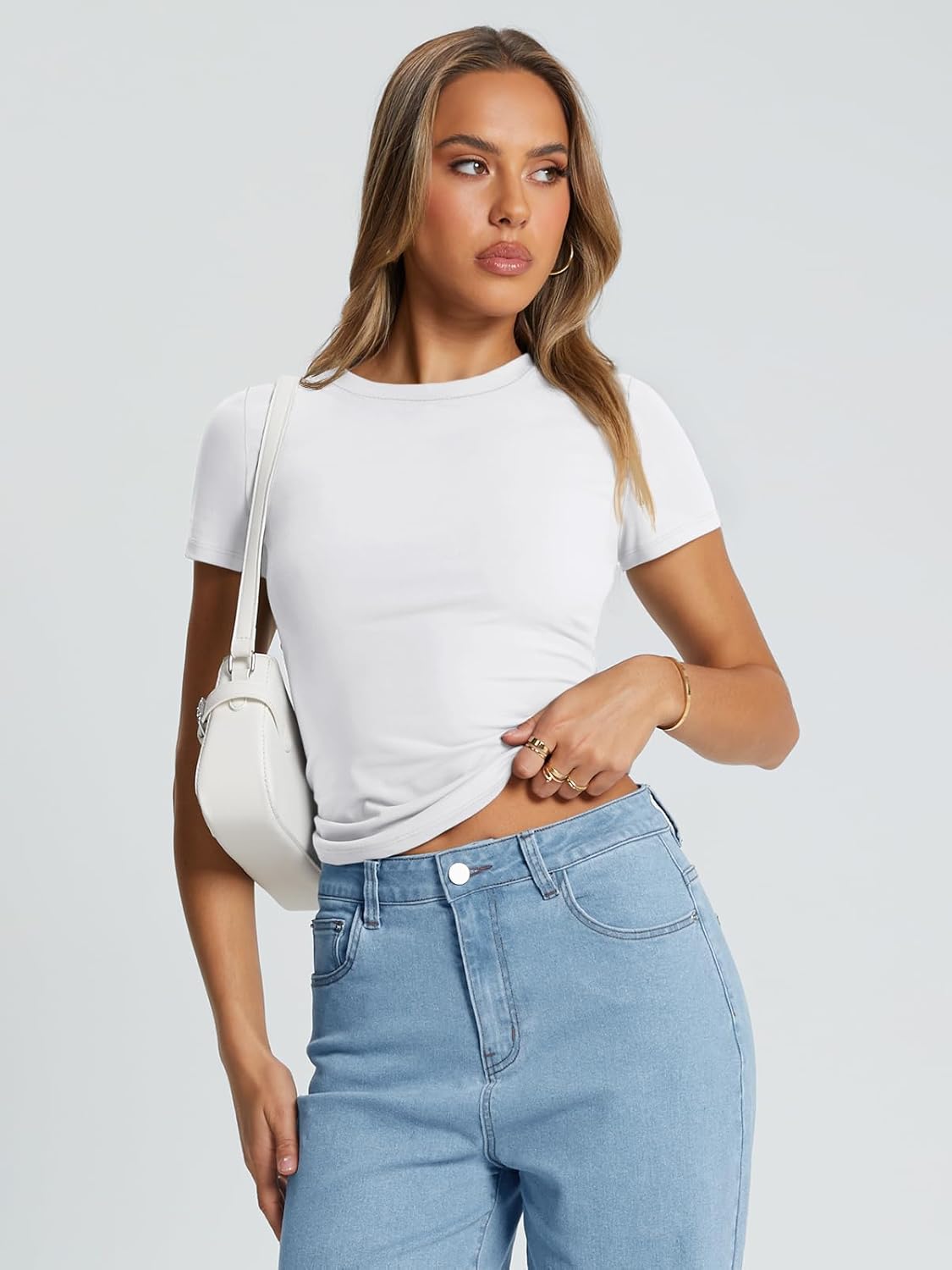 Trendy Queen Womens Basic Short Sleeve Slim Fit T Shirts Soft Crewneck Crop Y2k Tee Summer Cute Gym Fashion Clothes ? - Image 5