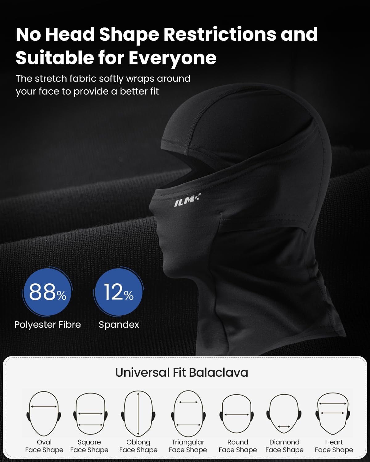 ILM Motorcycle Balaclava Face Mask for Ski Model FM01 ? ? ? ? ? - Image 3