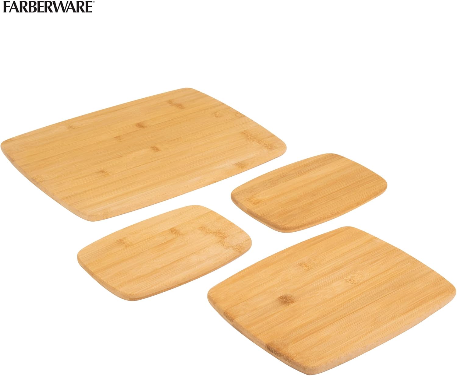 Farberware 4-Piece Reversible Bamboo Cutting And Charcuterie Board Set, Assorted Size - Image 2