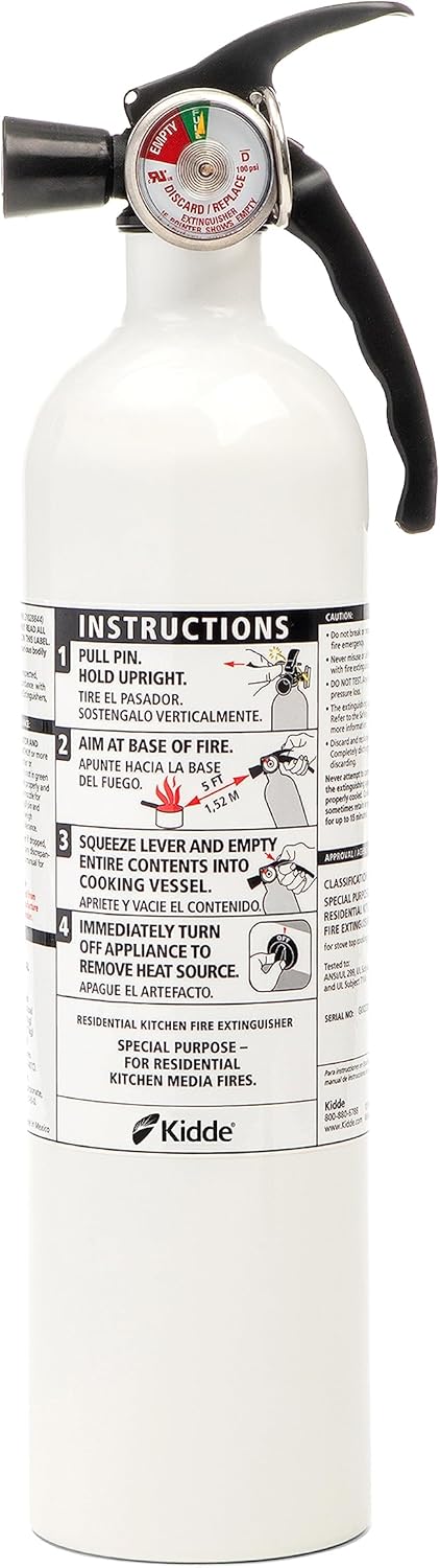 Kidde Kitchen Fire Extinguisher, Home Use for Grease Fires, 3.9 Lbs., Wall Mount Included, White ? ? ? ? ?
