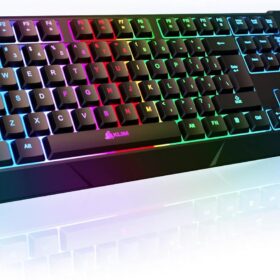 KLIM Chroma Wireless Gaming Keyboard RGB - Backlit Wireless Keyboard - Long-Lasting Rechargeable Battery - Quiet Water Resistant Ergonomic Keyboard - Teclado Gamer - PC PS5 PS4 Xbox One Mac - Black ?   ?   ?  ?   ?