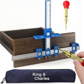 King&Charles Cabinet Hardware Jig, Cabinet Handle Jig with Automatic Center Punch, Cabinet Jig for Handles and Pulls on Drawers/Cabinets, Cabinet Hardware Template Tool Perfect Set. ?   ?  ?  ? ?