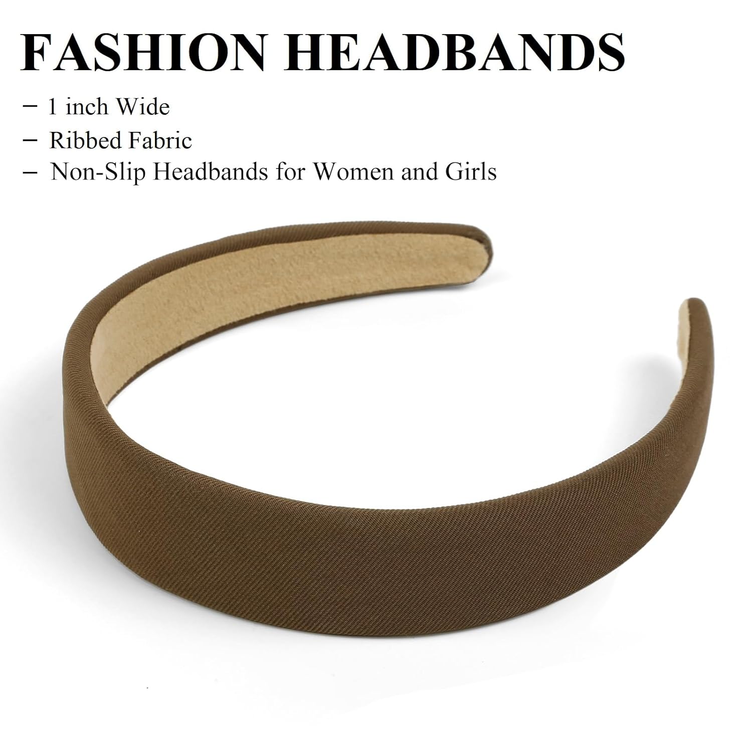 Headbands for Women Non Slip Trendy Headbands for Womens Hair 1 inch Wide Cute Headbands for Girls, Fall Head Bands Elastic Hair Bands for Womens Hair Fashion Hair Accessories for Women 4PCS - Image 3