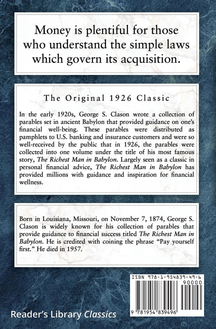 The Richest Man in Babylon - The Original 1926 Classic (Reader's Library Classics) ? ? ? ? ? - Image 2