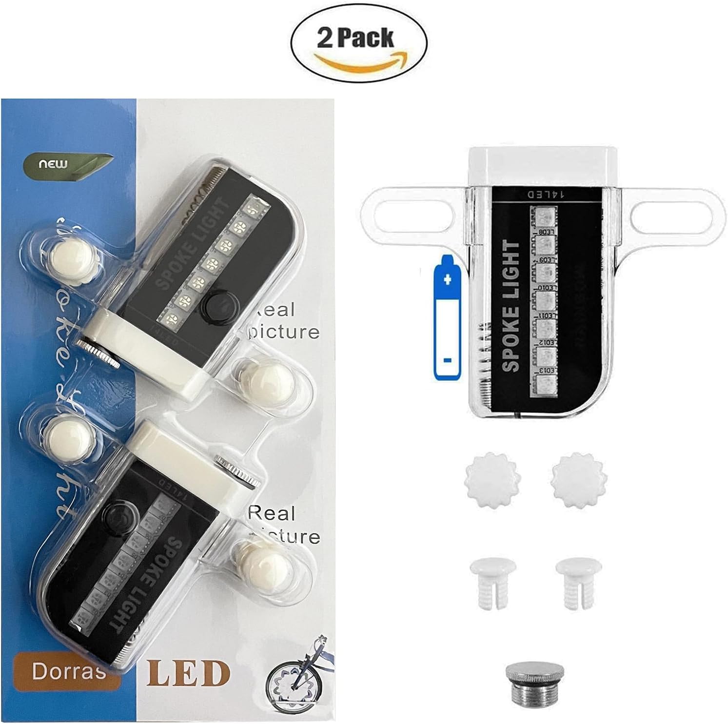 Bike Wheel Lights (2 Pack) - Waterproof LED Bicycle Spoke Lights Safety Tire Lights - Great Gift for Kids Adults - 30 Different Patterns Change - Bike Accessories - Black ? ? ? ? ? - Image 5