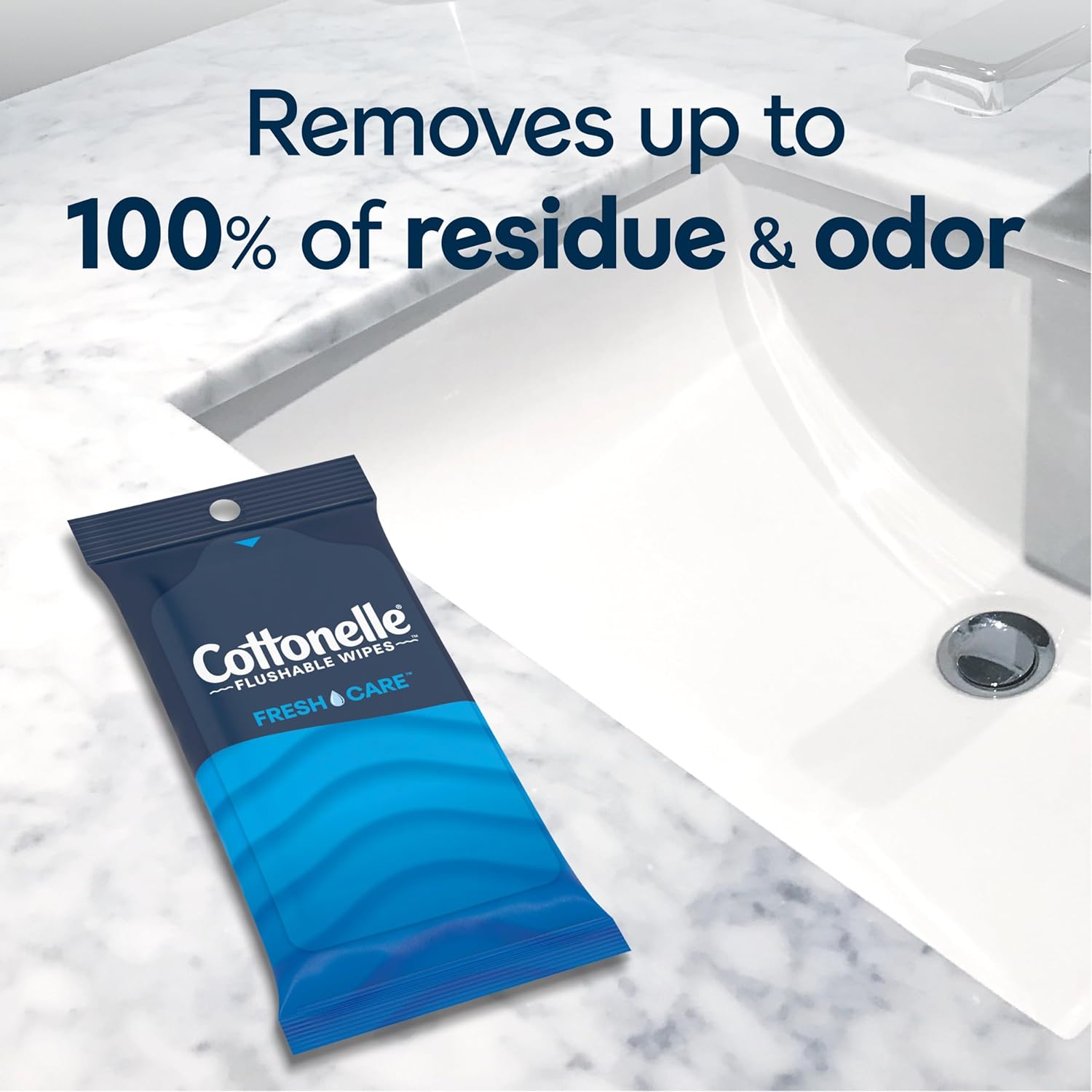 Cottonelle Fresh Care On-The-Go Flushable Wet Wipes, Adult Wet Wipes, 24 On-The-Go Pack, 14 Wipes Per Pack (336 Total Wipes), Packaging May Vary ? ? ? ? ? - Image 3