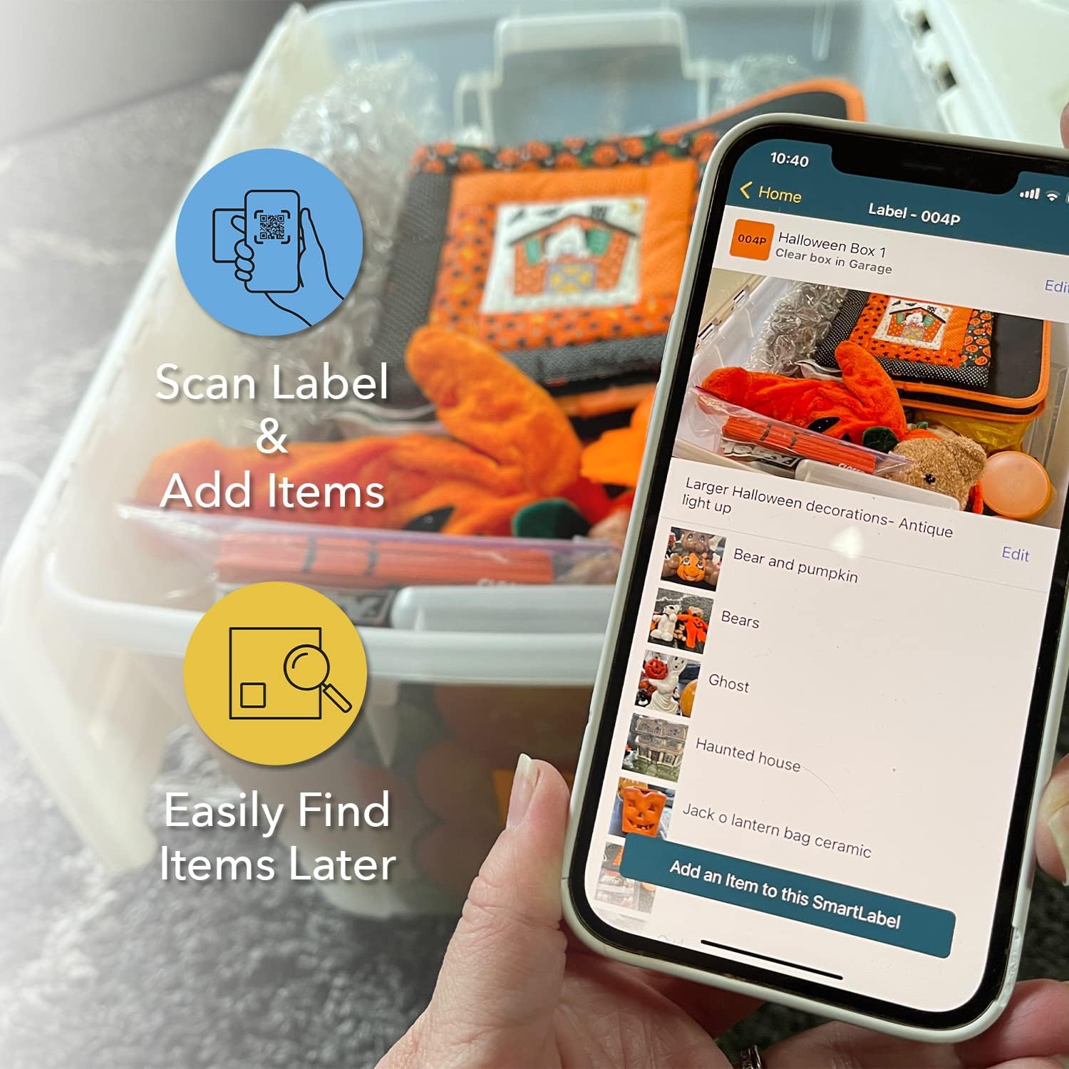 QR Code Smart Labels | Color Coded Scannable Stickers for Storage Bins, Moving Containers & Organization | Pack and Track Inventory on iOS & Android App | Pack of 48 (Original) ? ? ? ? ? - Image 3
