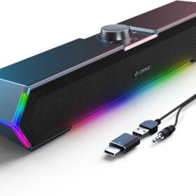 LENRUE G11 Computer Speakers for Desktop, Touch Lights PC Speakers with Surge Clear Sound, USB C/USB Powered for Computer Desktop PC Laptop Monitor ?   ?   ?  ?   ?