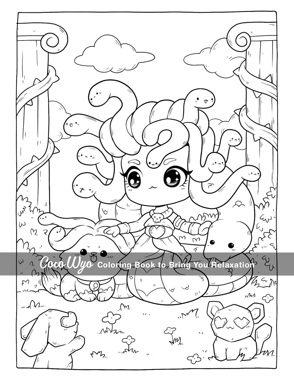 Creepy Cutie: Coloring Book for Adults and Teens Featuring Goth Kawaii and Spooky Cute Creatures of All Kinds and Many More ? ? ? ? ? - Image 6