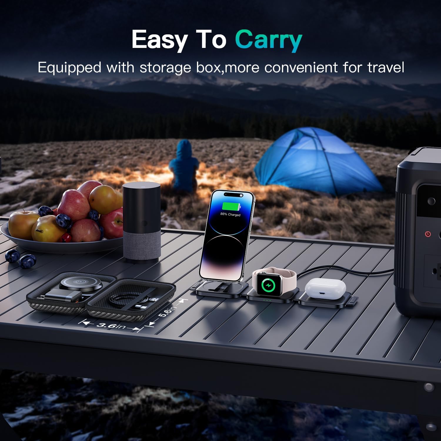 3 in 1 Charging Station for iPhone 16/15/14/13/12 Series, Travel Charger for Multiple Devices for AirPods 4/3/2/Pro,Wireless Charger Magnetic Charging for Apple Watch S10 Series(Black) ? ? ? ? ? - Image 6