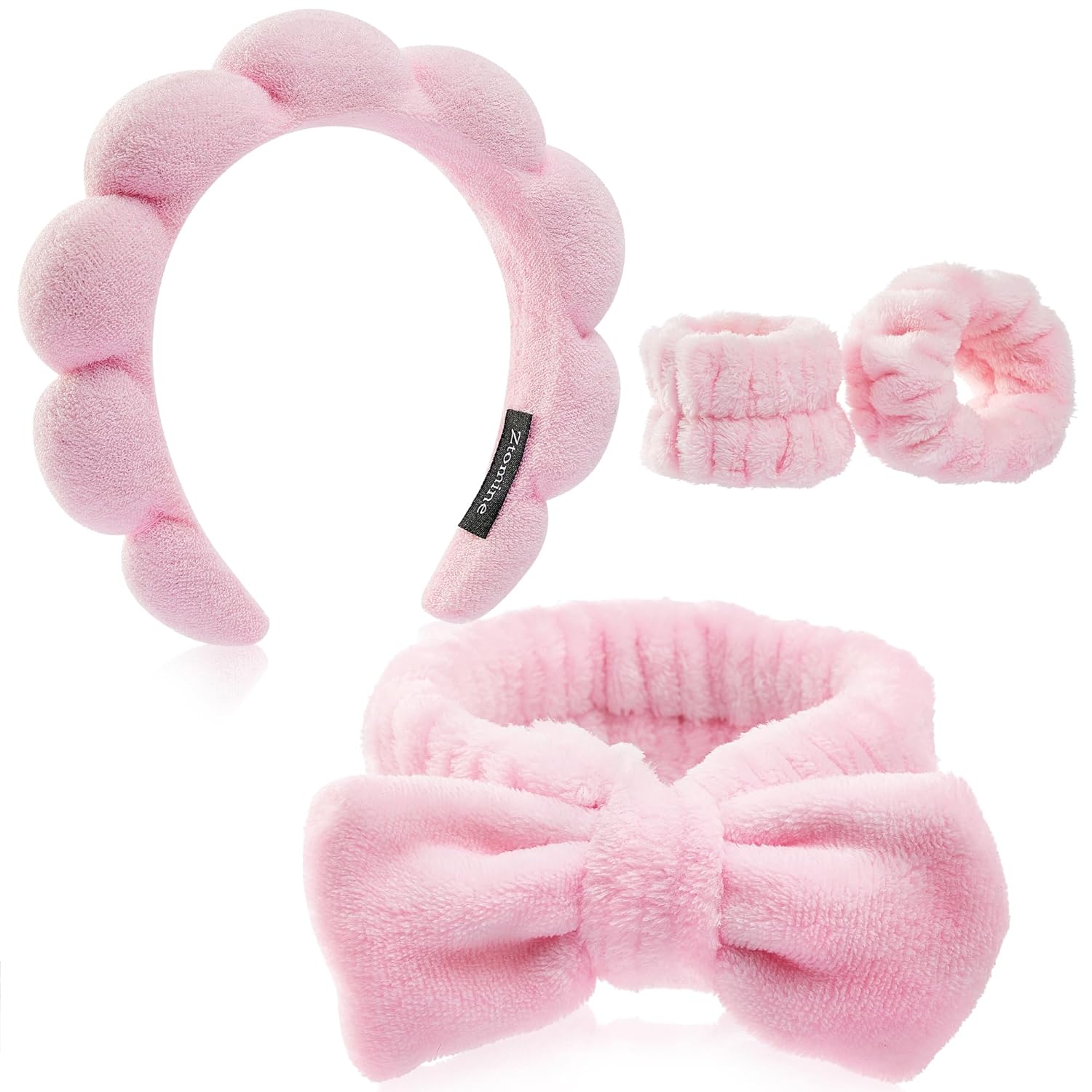 Headbands for Women - Spa Headband and Wristband Set - Headband for Washing Face,Facial Mask,Makeup and Skin Care,Gifts for Women and Teen Girl Gifts Trendy Stuff ? ? ? ? ?