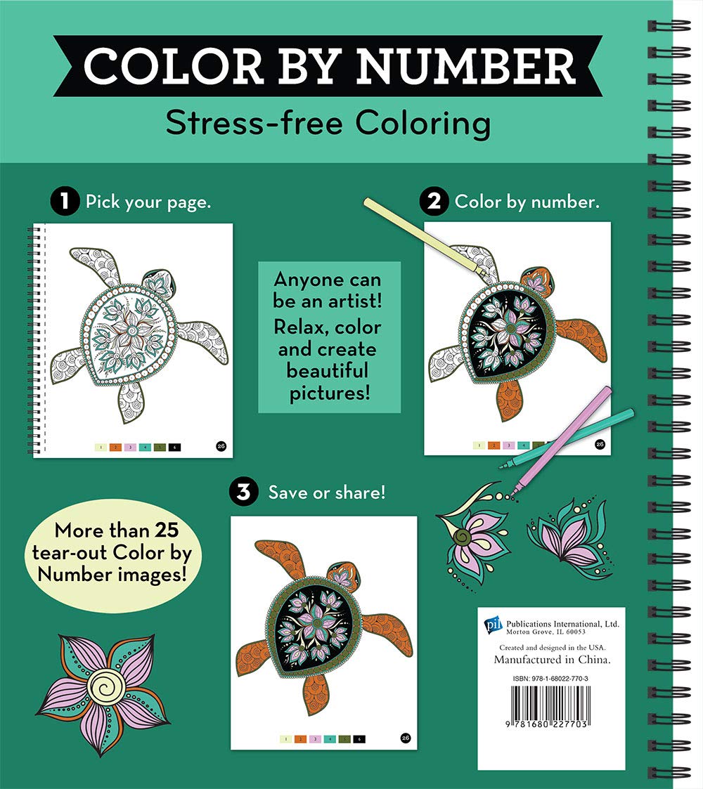 Brain Games - Color by Number: Stress-Free Coloring (Green) ? ? ? ? ? - Image 2