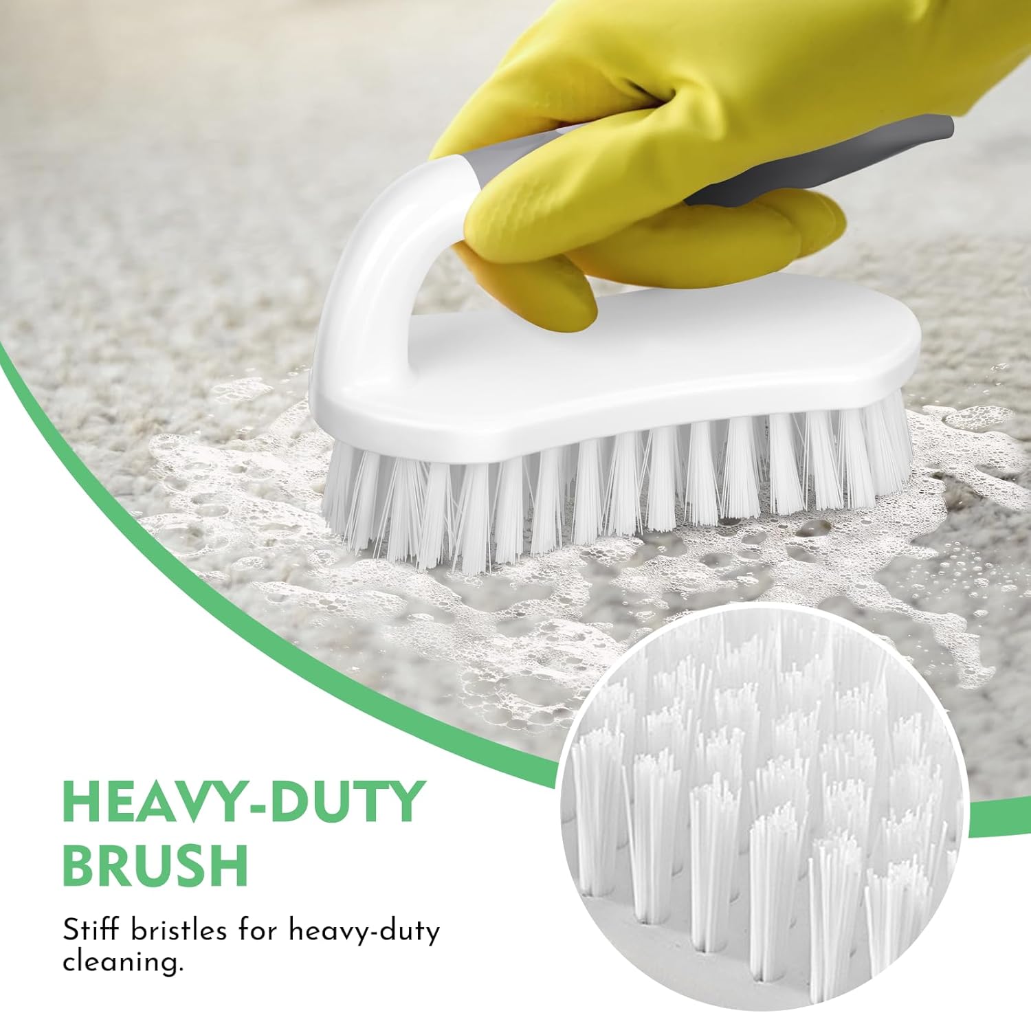SetSail Scrub Brush, Heavy-Duty Scrub Brushes for Cleaning with Stiff Bristles Cleaning Brush for Shower, Bathroom, Carpet, Kitchen and Bathtub Scrubber - 2 Pack - Image 6