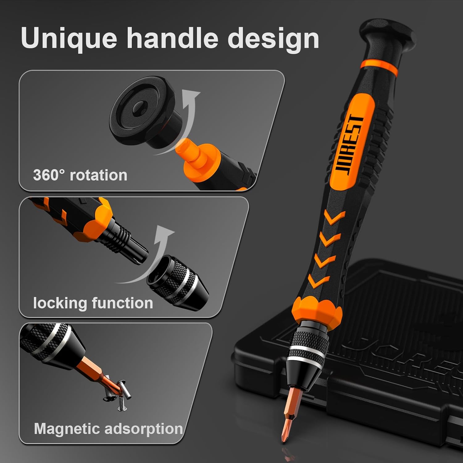 JOREST 38Pcs Small Precision Screwdriver Set, Tool Gifts for Men, Christmas Gifts for him with Torx T5, T6, Repair Tool Kit for Macbook, Computer, Laptop, iPhone, PS4 PS5, Xbox, Switch, glasses, Watch - Image 2