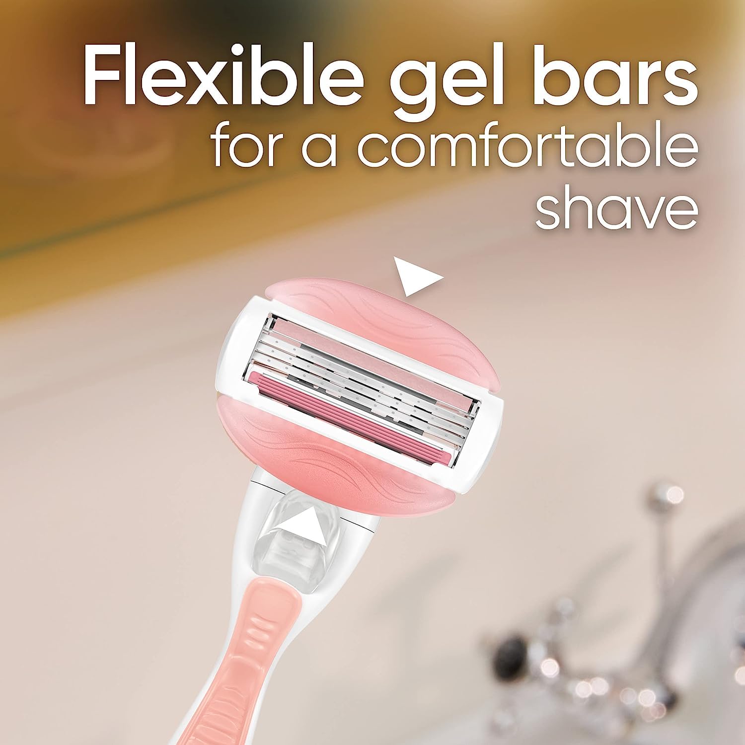 Gillette Venus ComfortGlide White Tea Women's Razor 1 Handle + 4 Blade Refills, Holiday Gifts for Women ? ? ? ? ? - Image 6