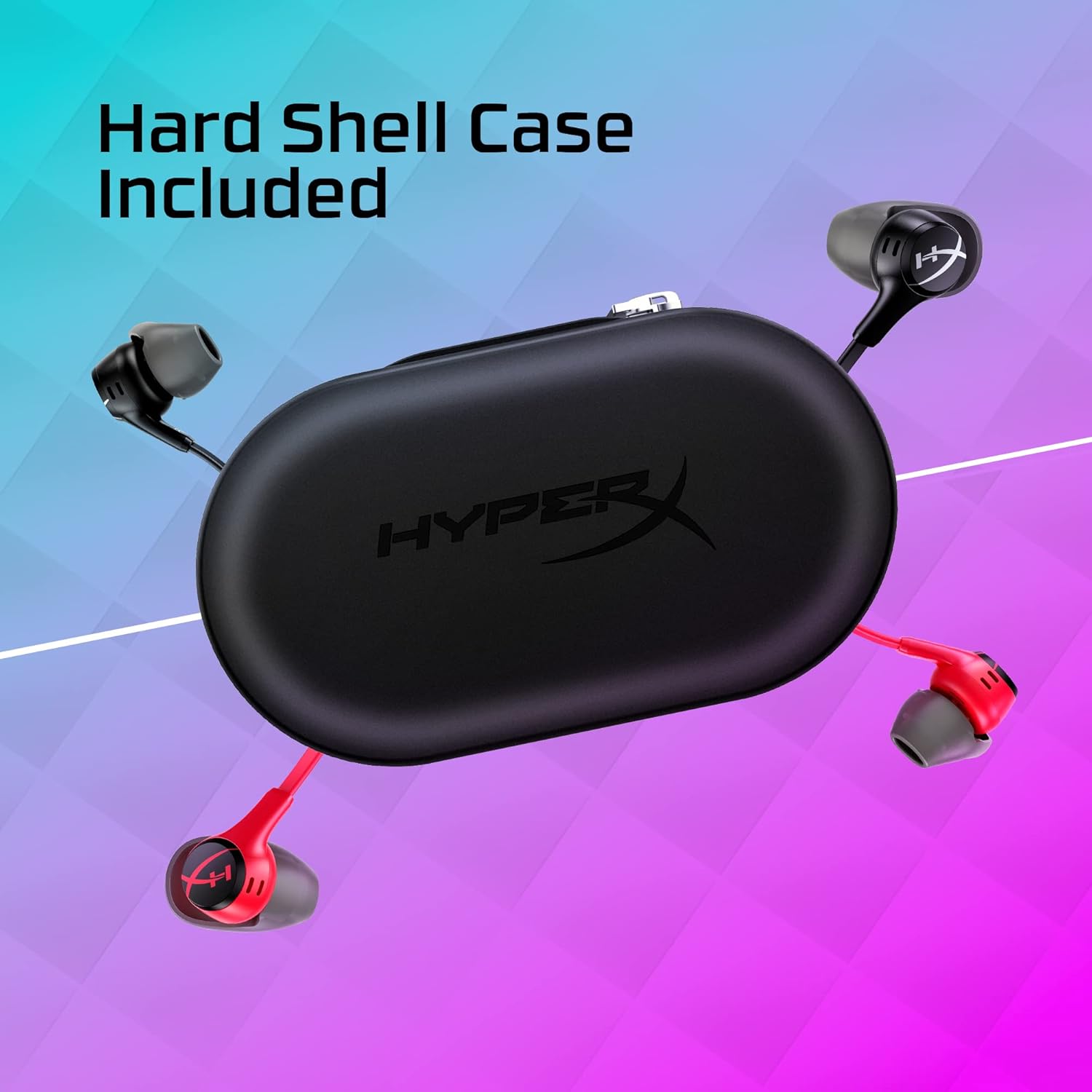 HyperX Cloud Earbuds II ? 14mm Drivers, Four Eartips, Hard-Shell Carrying Case, Low-Profile 90? Plug, 3.5mm Plug, Built-in Microphone, Multi-Function Button, PC, Mobile, Nintendo Switch ? Black ? ? ? ? ? - Image 5