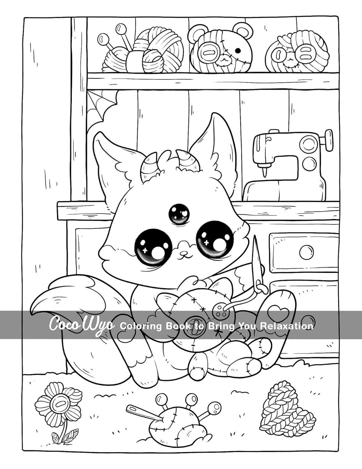 Creepy Cutie: Coloring Book for Adults and Teens Featuring Goth Kawaii and Spooky Cute Creatures of All Kinds and Many More ? ? ? ? ? - Image 3