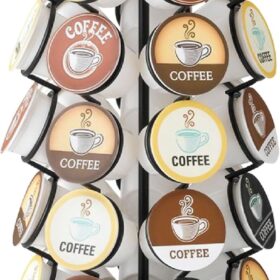 Nifty K Cup Holder ? Compatible with K-Cups, Coffee Pod Carousel | 35 K Cup Holder, Spins 360-Degrees, Lazy Susan Platform, Modern Black Design, Home or Office Kitchen Counter Organizer ?   ?   ?  ?   ?