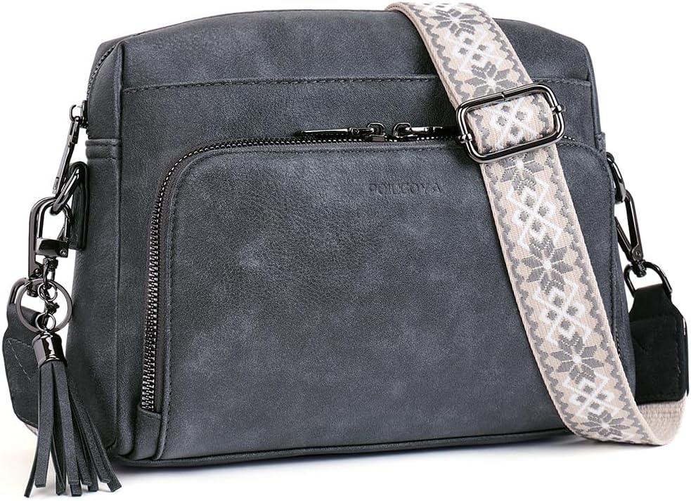 POIUGOYA Crossbody Purses for Women Trendy,Vegan Leather Medium Crossbody Bag,Women's Crossbody Travel Purse Built in Wallet ? ? ? ? ?