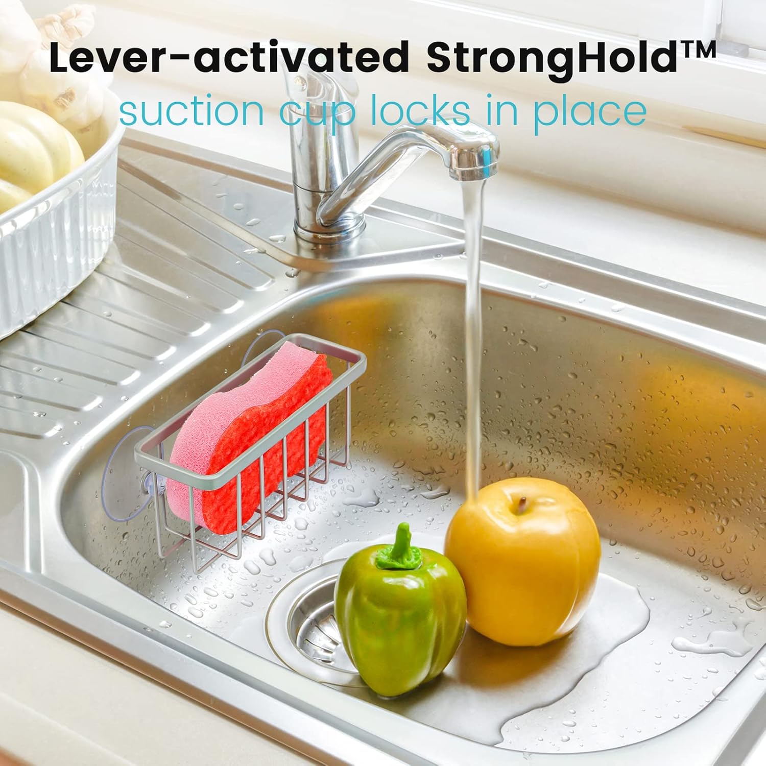 Sponge Holder for Kitchen Sink, Kitchen Sink Sponge Holder, Kitchen Sink Caddy,Dish Sponge Holder ?Mat Silver? ? ? ? ? ? - Image 4