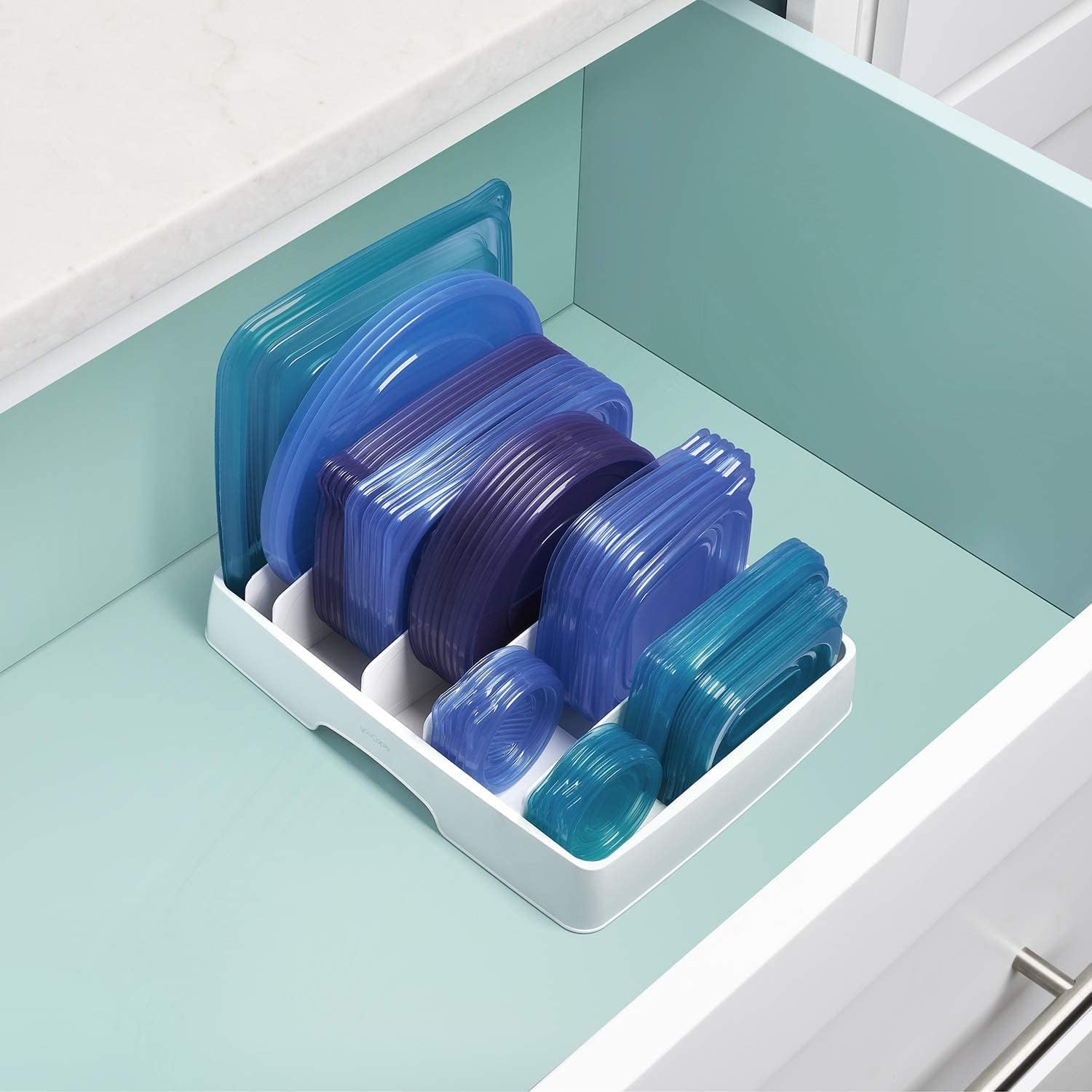 YouCopia StoraLid Adjustable Food Container Lid Organizer for Kitchen Cabinet Storage, Large ? ? ? ? ? - Image 4