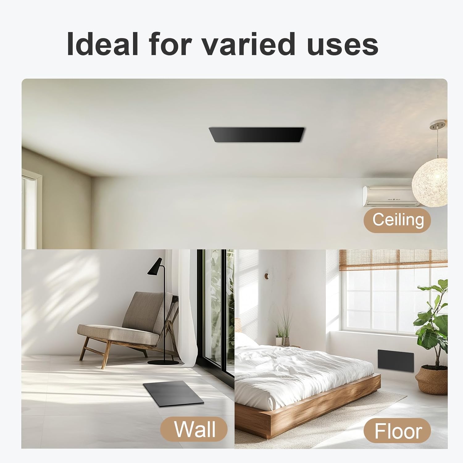 Magnetic Vent Covers for Home Floor, Wall and Ceiling Vent Register, Black Vent Covers 5.5'' X 12'' for Complete Seal, Vent Cover to Block Air, for RV, Air Conditioning, HVAC and AC Vents, 5 Pack ? ? ? ? ? - Image 3