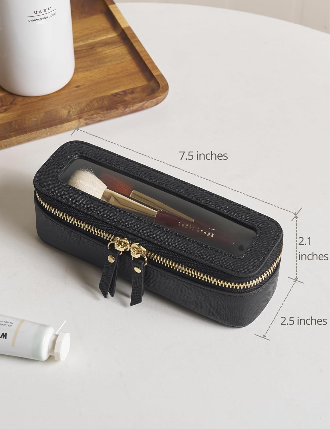 Popvibe Clear Makeup Bag Travel Cosmetic Case Transparent Toiletry Bag with Zipper, Portable Make Up Organizer Traveling Compact Car Bag for Essentials ? ? ? ? ? - Image 5