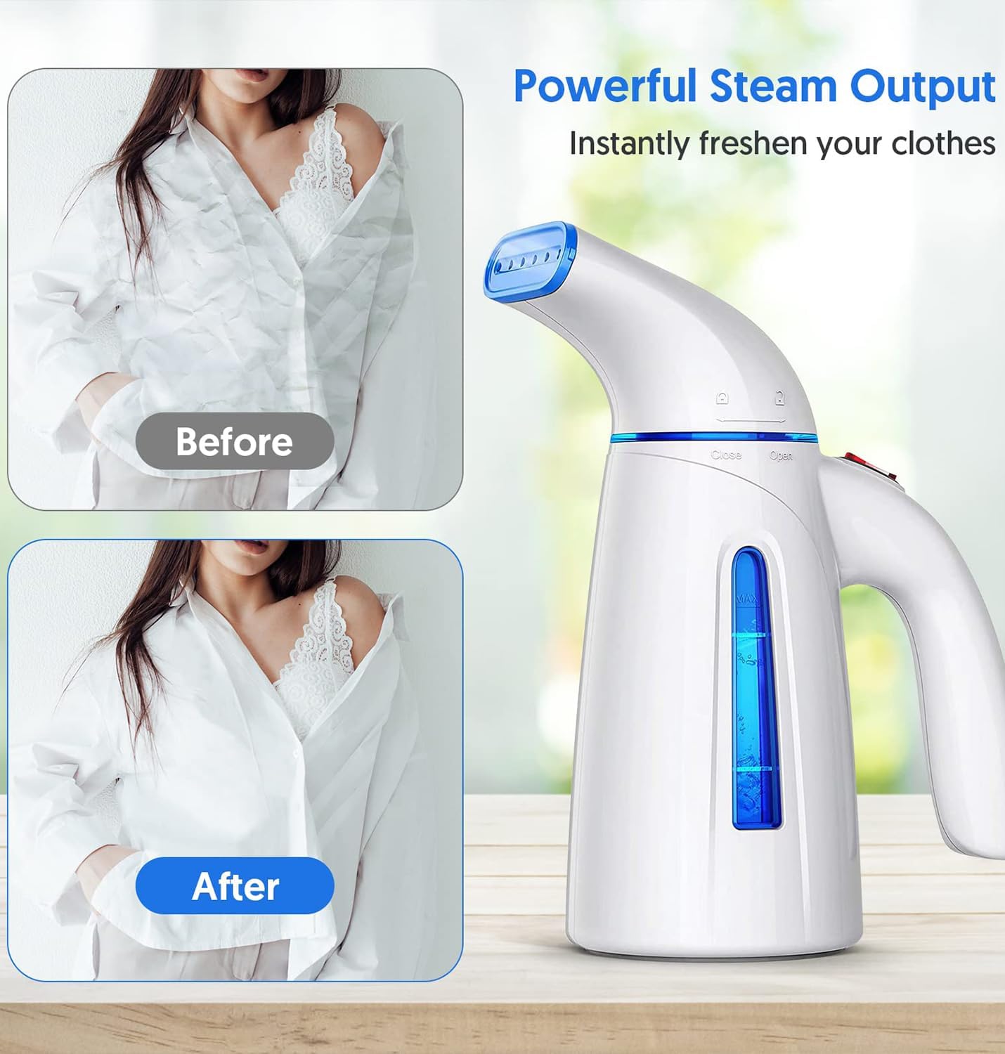 OGHom Steamer for Clothes Steamer, Handheld Clothing Steamer for Garment, 240ml Portable Travel Steam Iron (Only for 120V) ? ? ? ? ? - Image 4