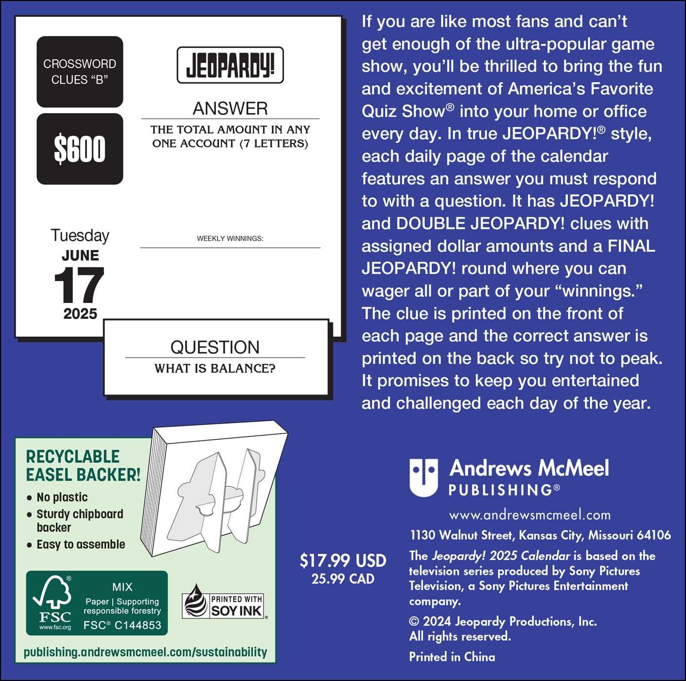 Jeopardy! 2025 Day-to-Day Calendar ? ? ? ? ? - Image 2