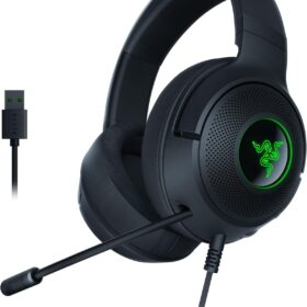 Razer Kraken V3 X Wired USB Gaming Headset: Lightweight Build - Triforce 40mm Drivers - HyperClear Cardioid Mic - 7.1 Surround Sound - Chroma RGB Lighting - Black ?   ?   ?  ?   ?