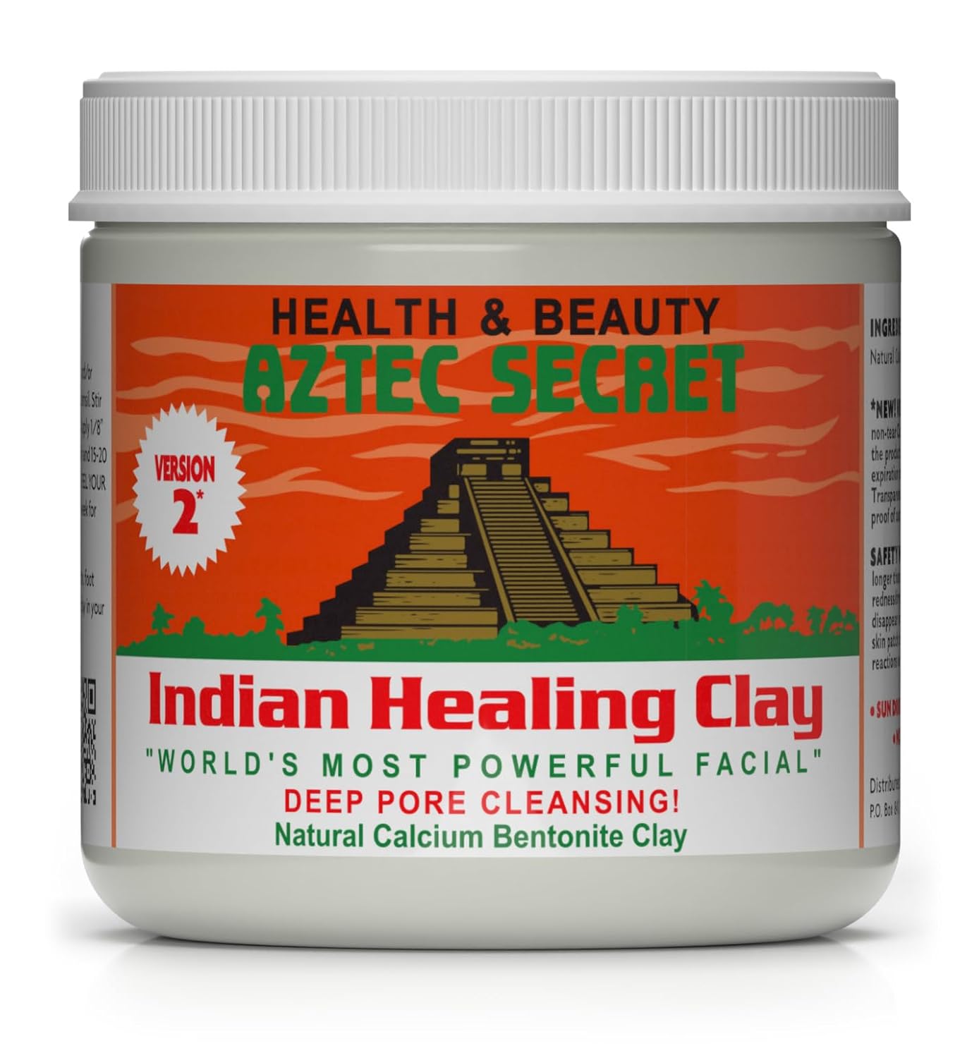 Aztec Secret? Indian Healing Clay 1 lb ? Deep Pore Cleansing Facial & Body Mask ? The Original 100% Natural Calcium Bentonite Clay ? New Version 2 ? ? ? ? ?