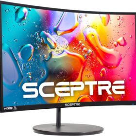 Sceptre Curved 24-inch Gaming Monitor 1080p R1500 98% sRGB HDMI x2 VGA Build-in Speakers, VESA Wall Mount Machine Black (C248W-1920RN Series)                 