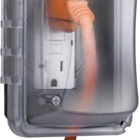 TayMac MM410C Single Horizontal/Vertical Mount 1-Gang Weatherproof In-Use Electrical Outlet Cover for Home Improvement, 2.75 in, Clear ?   ?   ?  ?   ?